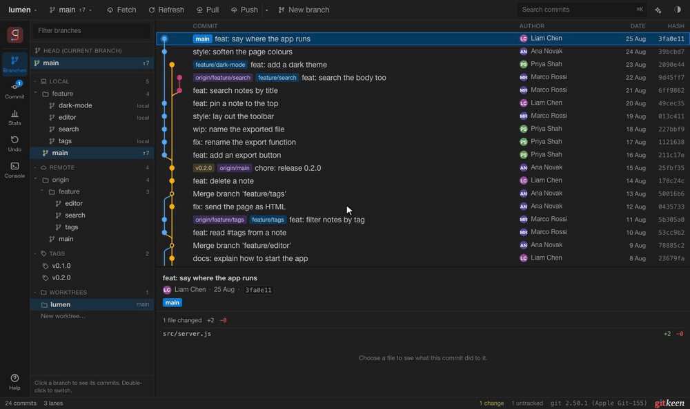 Leaving a debug line out of the commit in the diff viewer, then staging the rest